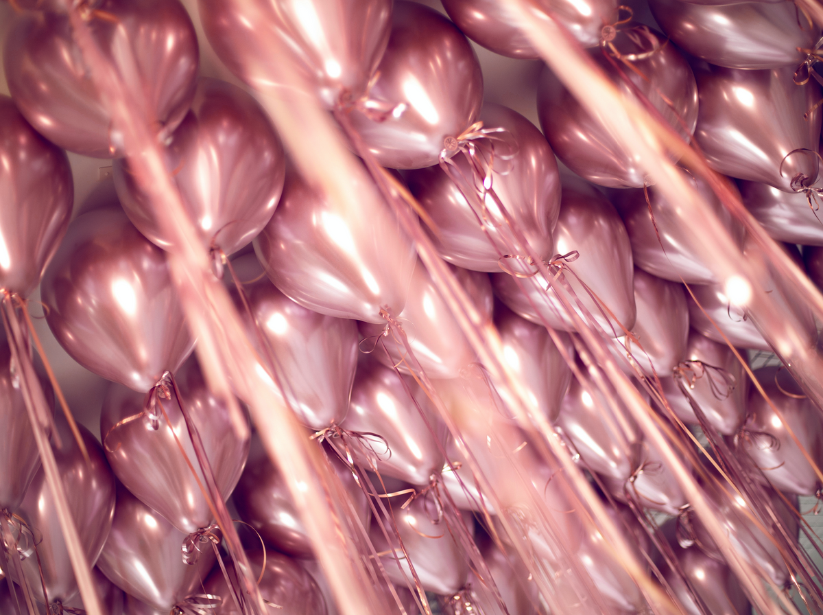 Rose Gold Glossy Latex Balloons