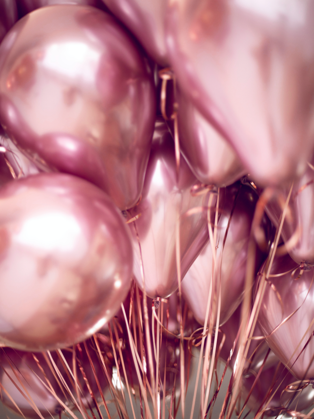 Rose Gold Glossy Latex Balloons