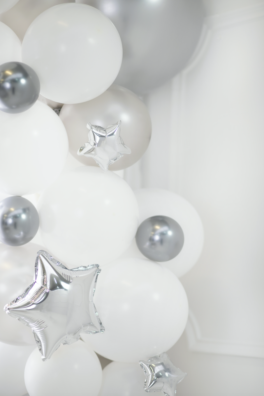 Mini Dark Silver Glossy Balloons
