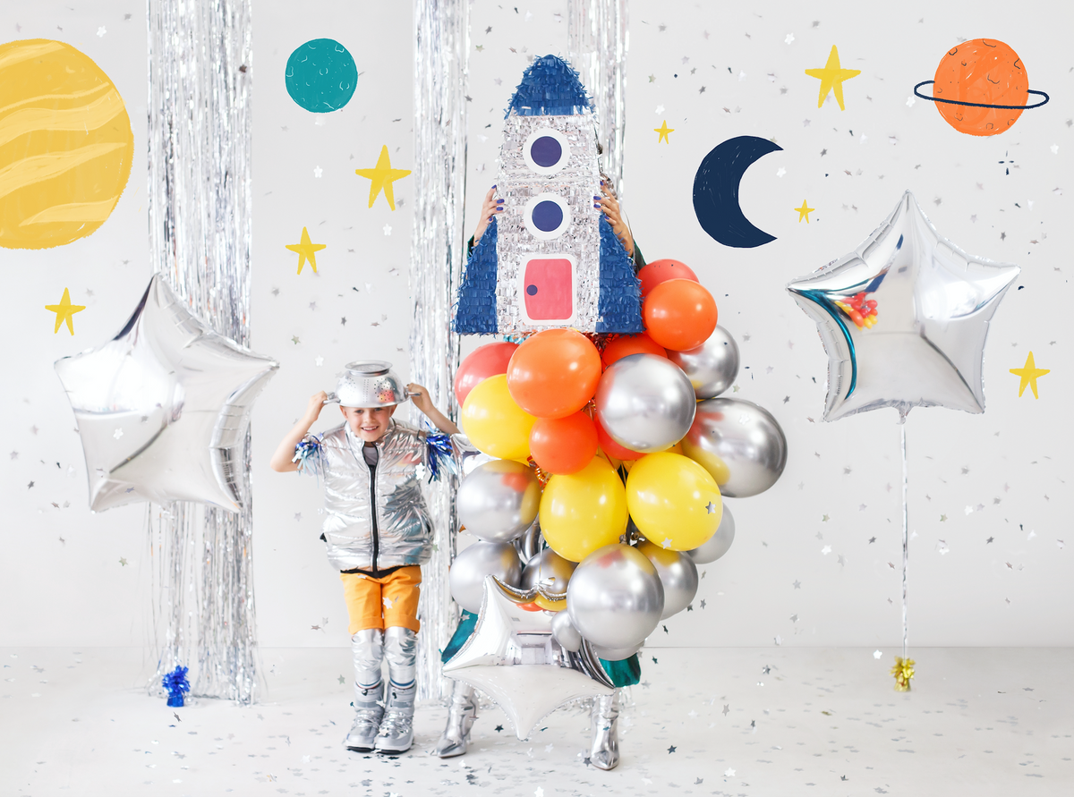 Silver Glossy Latex Balloons 
