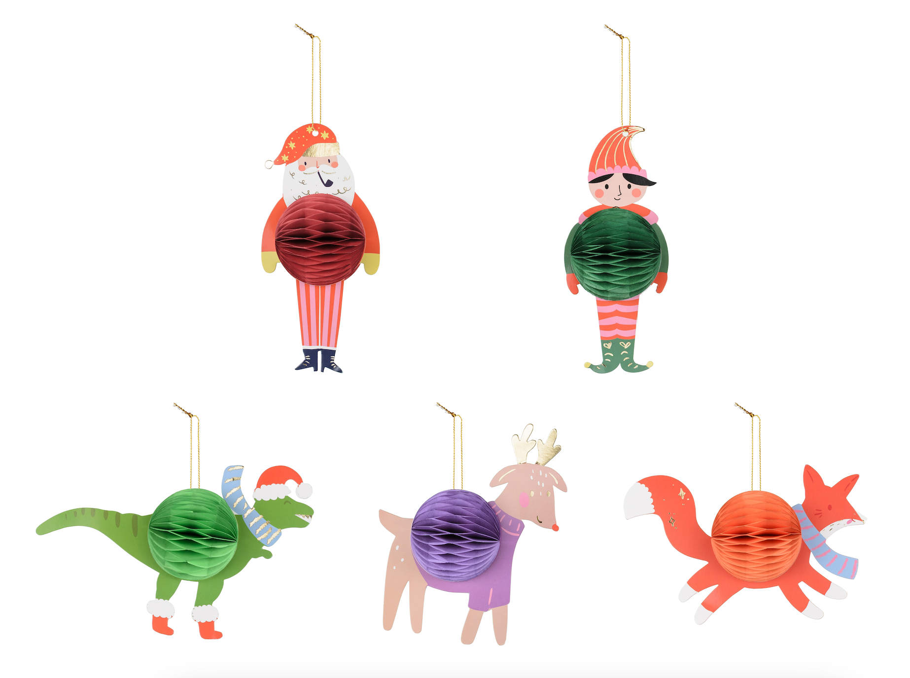Christmas Characters Honeycomb Set