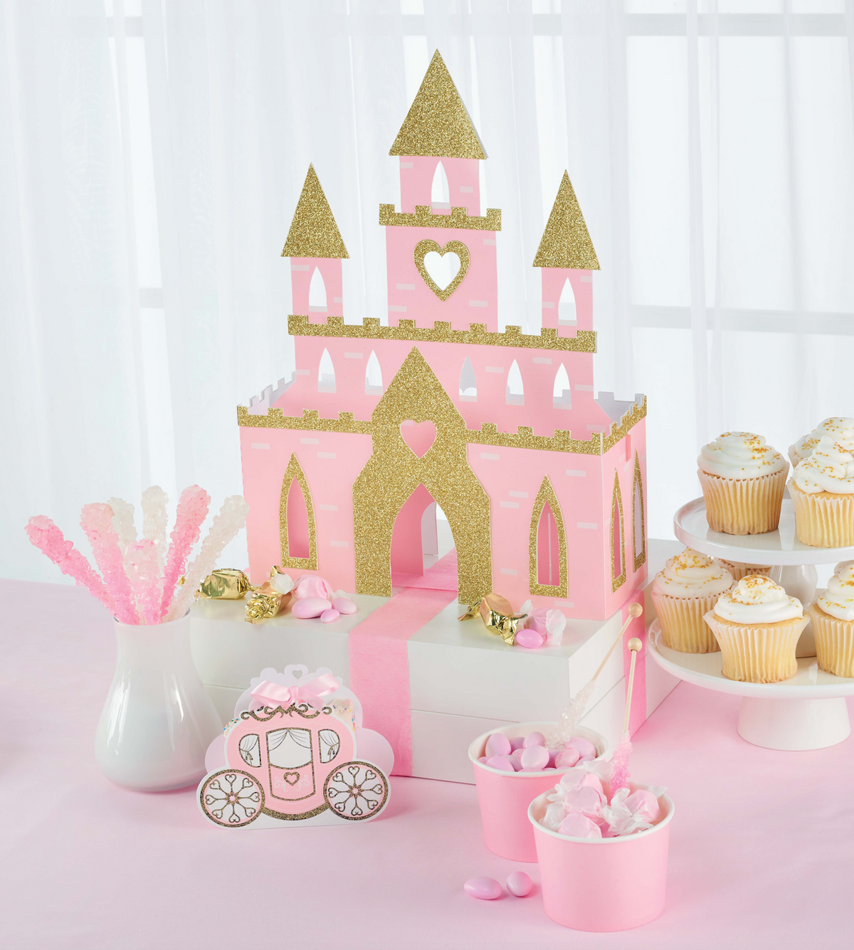 Glittery Princess Castle 3D Centerpiece 