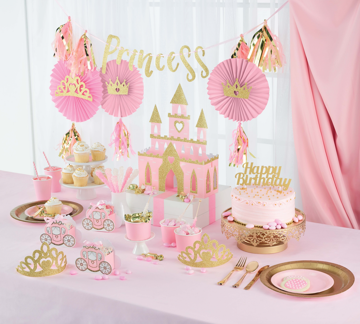 Glittery Princess Castle 3D Centerpiece 