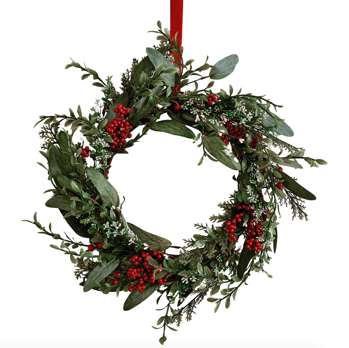 Foliage and Berries Door Wreath