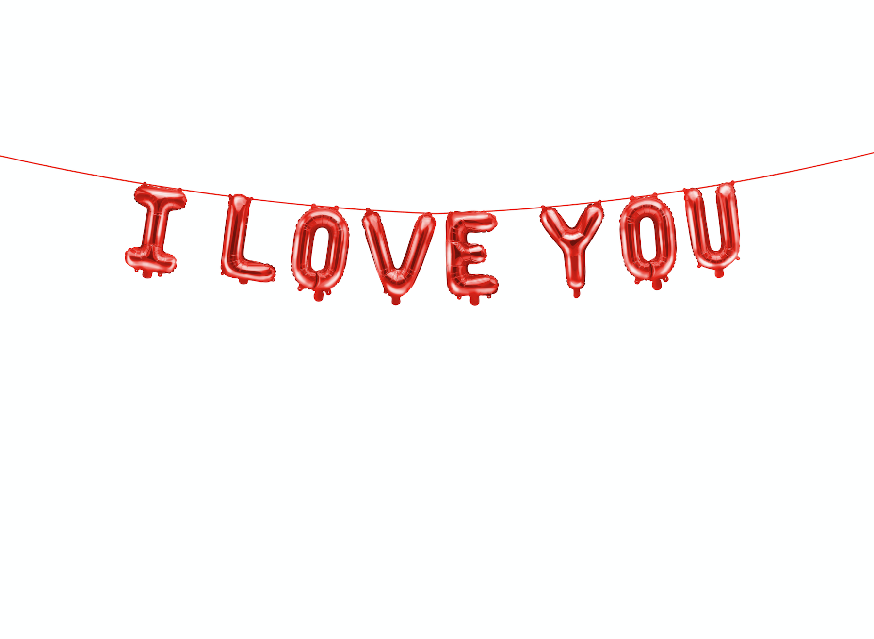 Red I Love You Foil Balloons