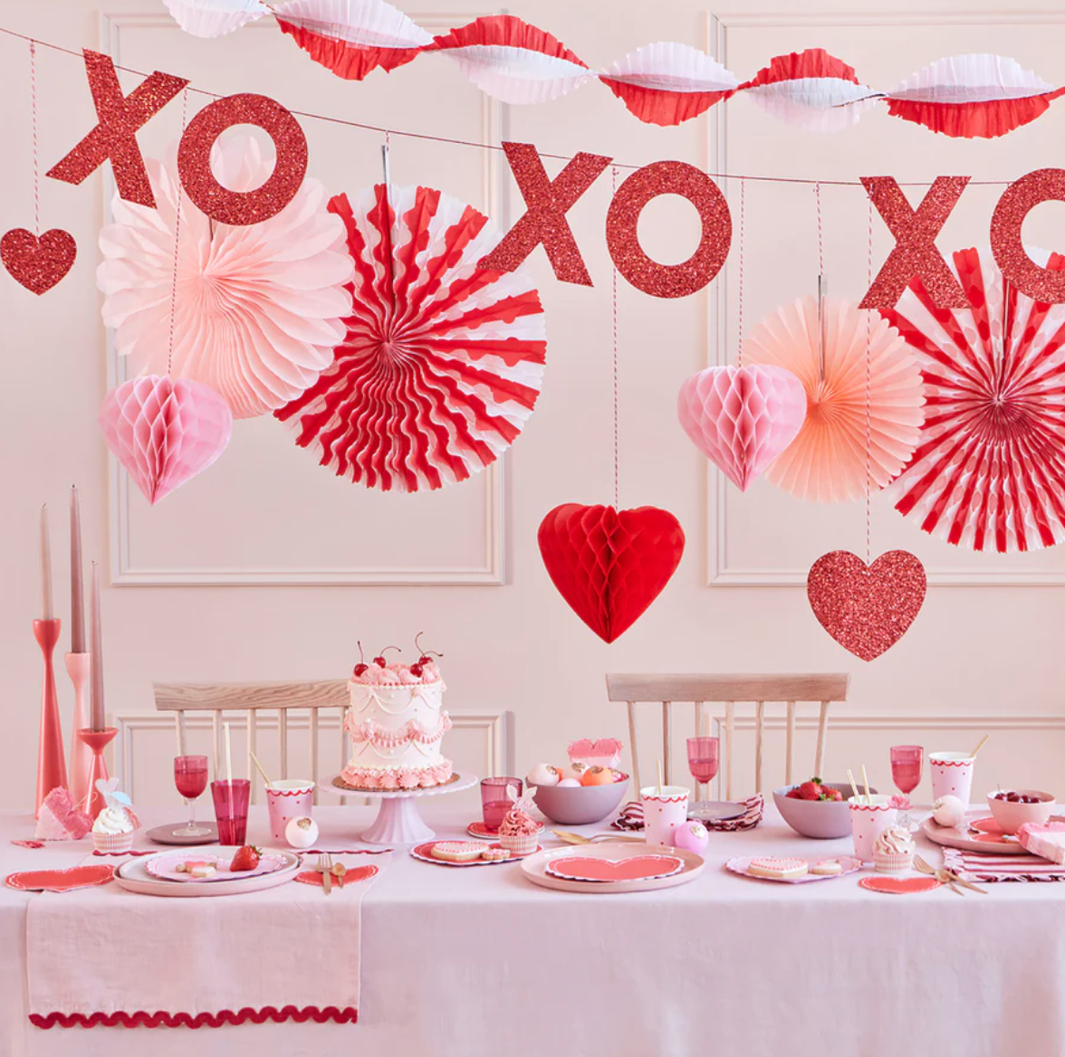Honeycomb Valentines Garland