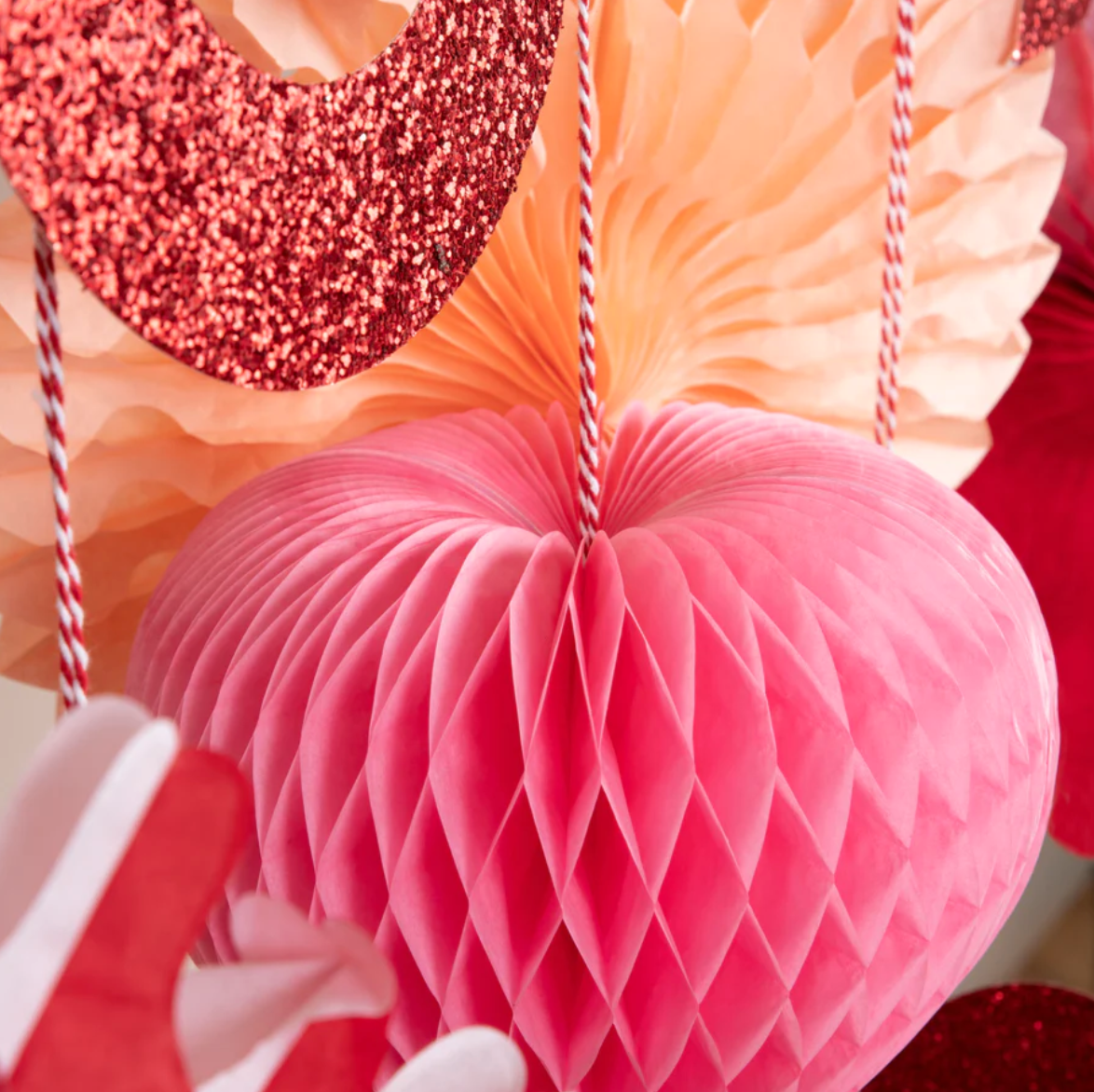 Honeycomb Valentines Garland