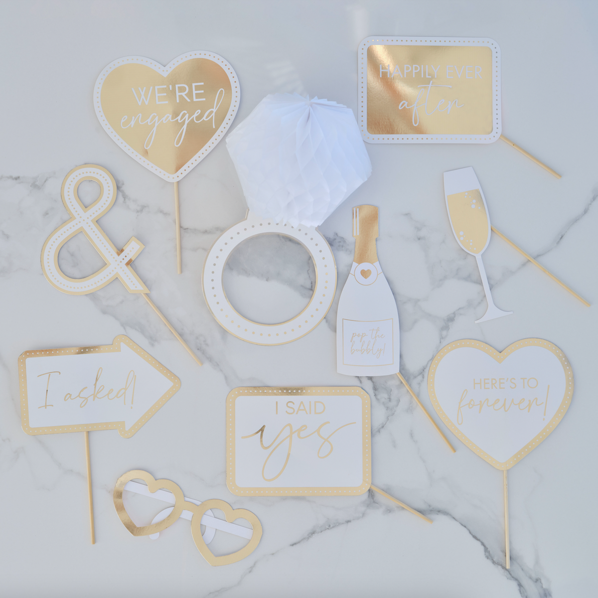 Engagement Party Photo Booth Props