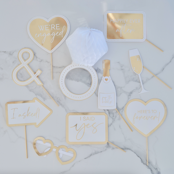 Engagement Party Photo Booth Props - Haflaty Store