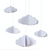 White 3D Hanging Cloud Decorations
