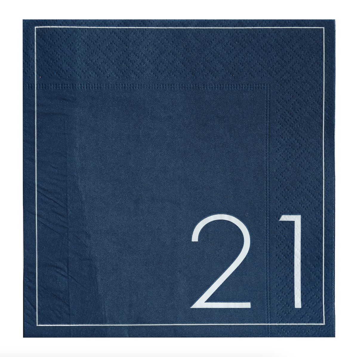 Navy 21st Birthday Milestone Paper Napkins