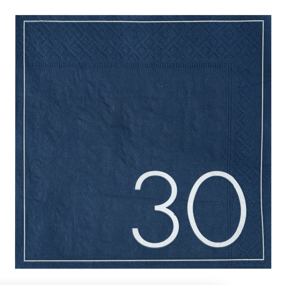 Navy 30th Birthday Milestone Paper Napkins