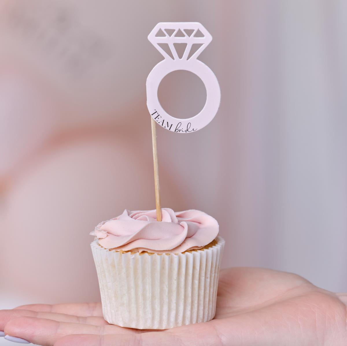Team Bride Hen Party Ring Cupcake Toppers