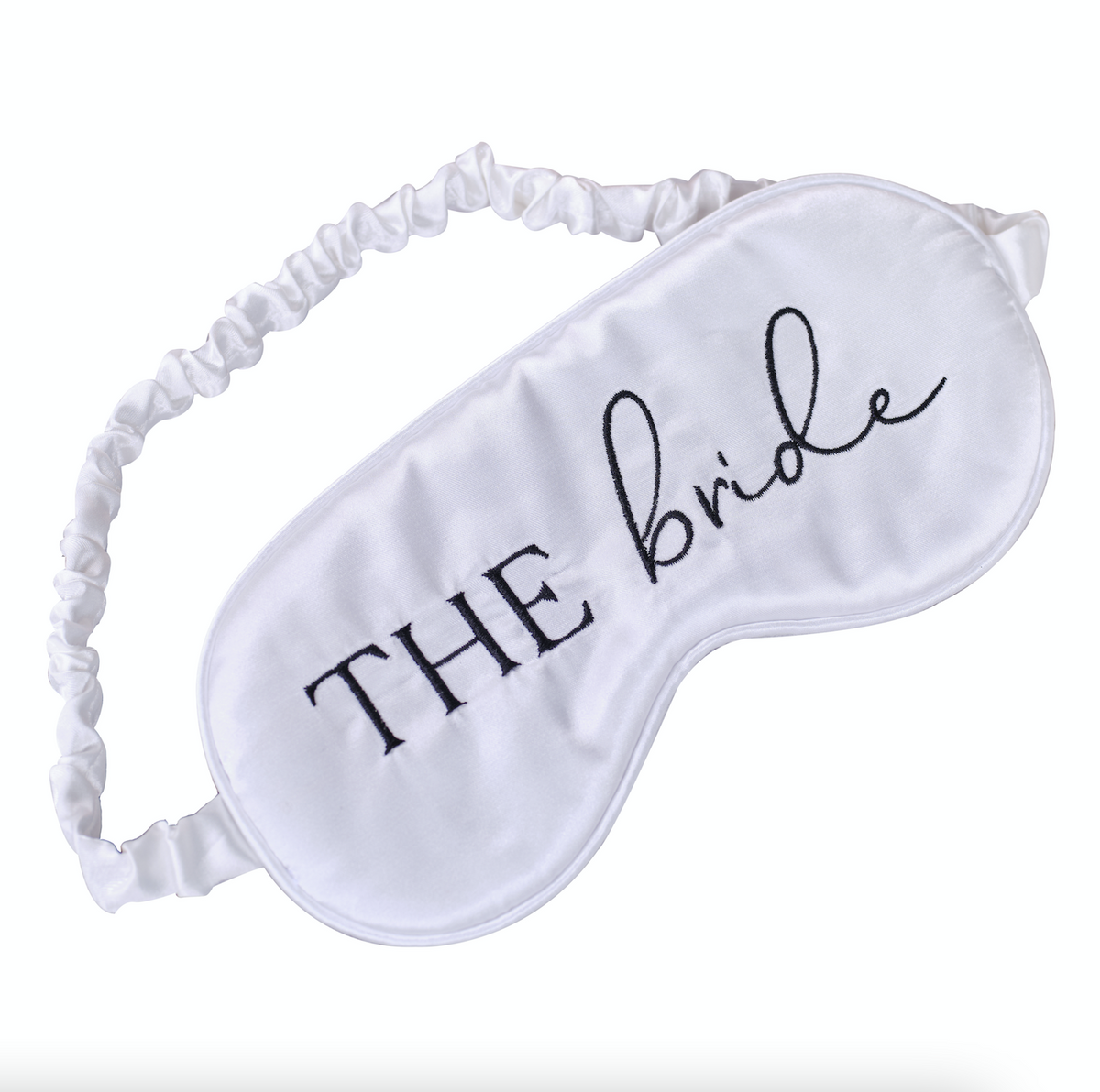 White Satin Bride Sleep Mask