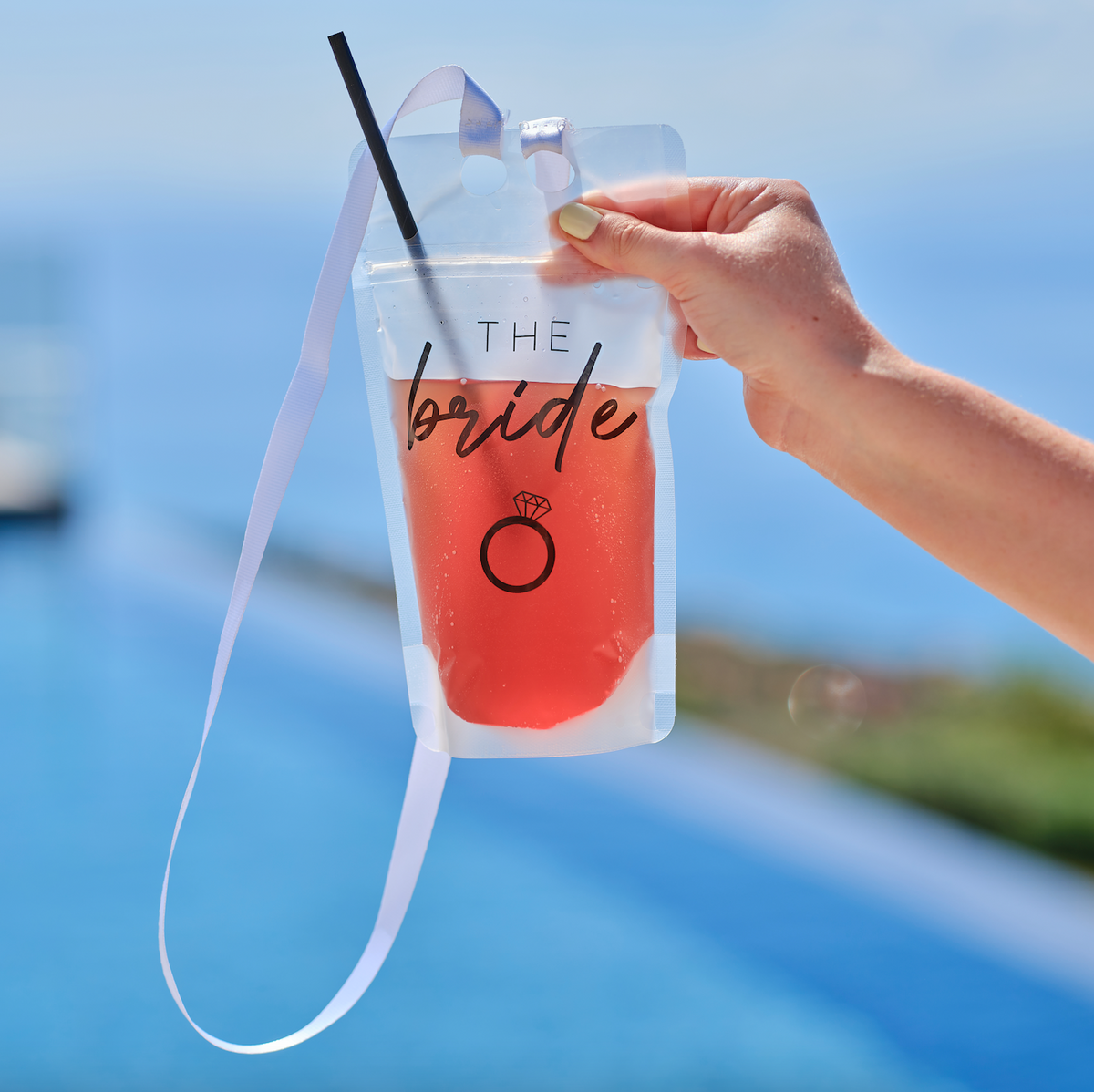 The Bride Drink Pouch with Straw &amp; Lanyard
