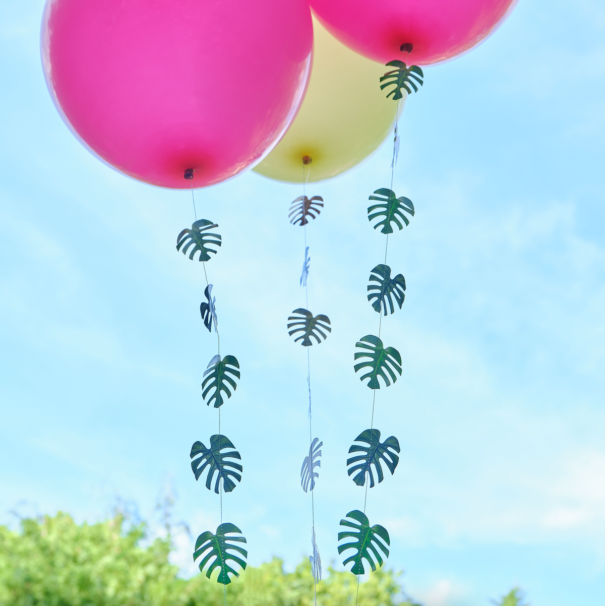 Palm Leaf Hawaiian Tiki Balloon Tails Decoration 