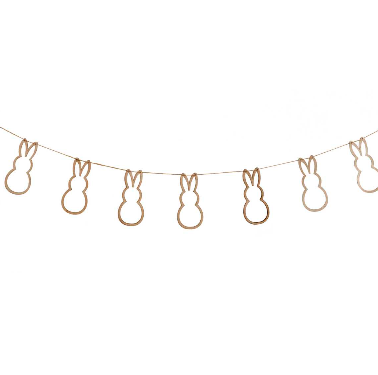 Wooden Bunny Easter Bunting