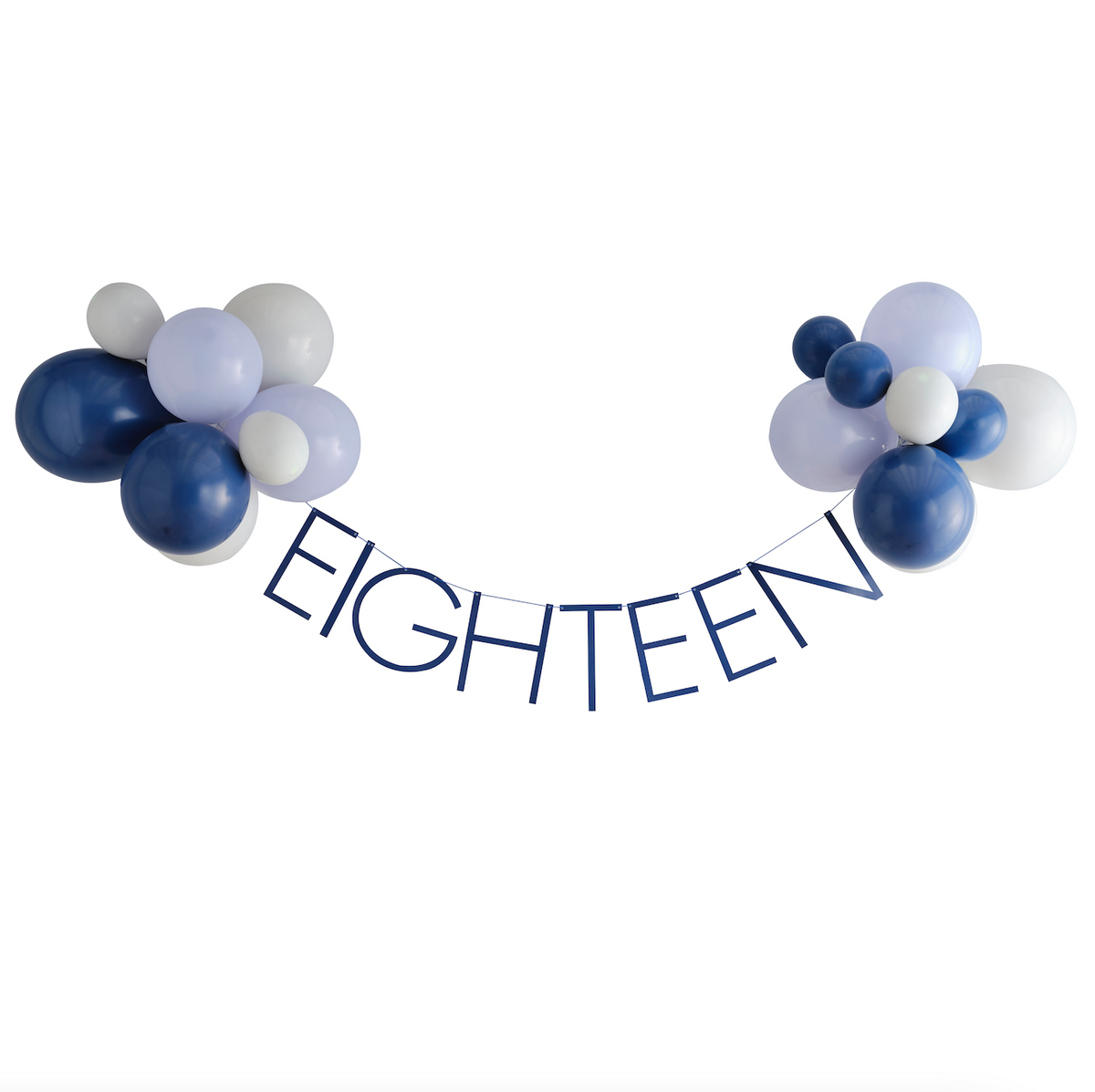 Navy 18th Birthday Milestone Balloon Bunting