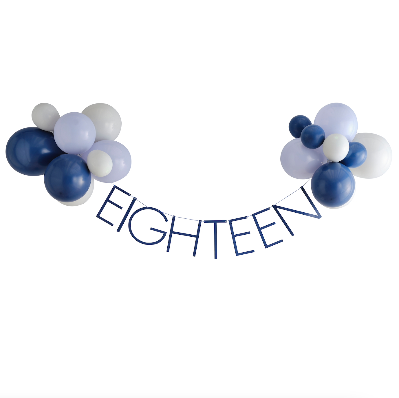 Navy 18th Birthday Milestone Balloon Bunting