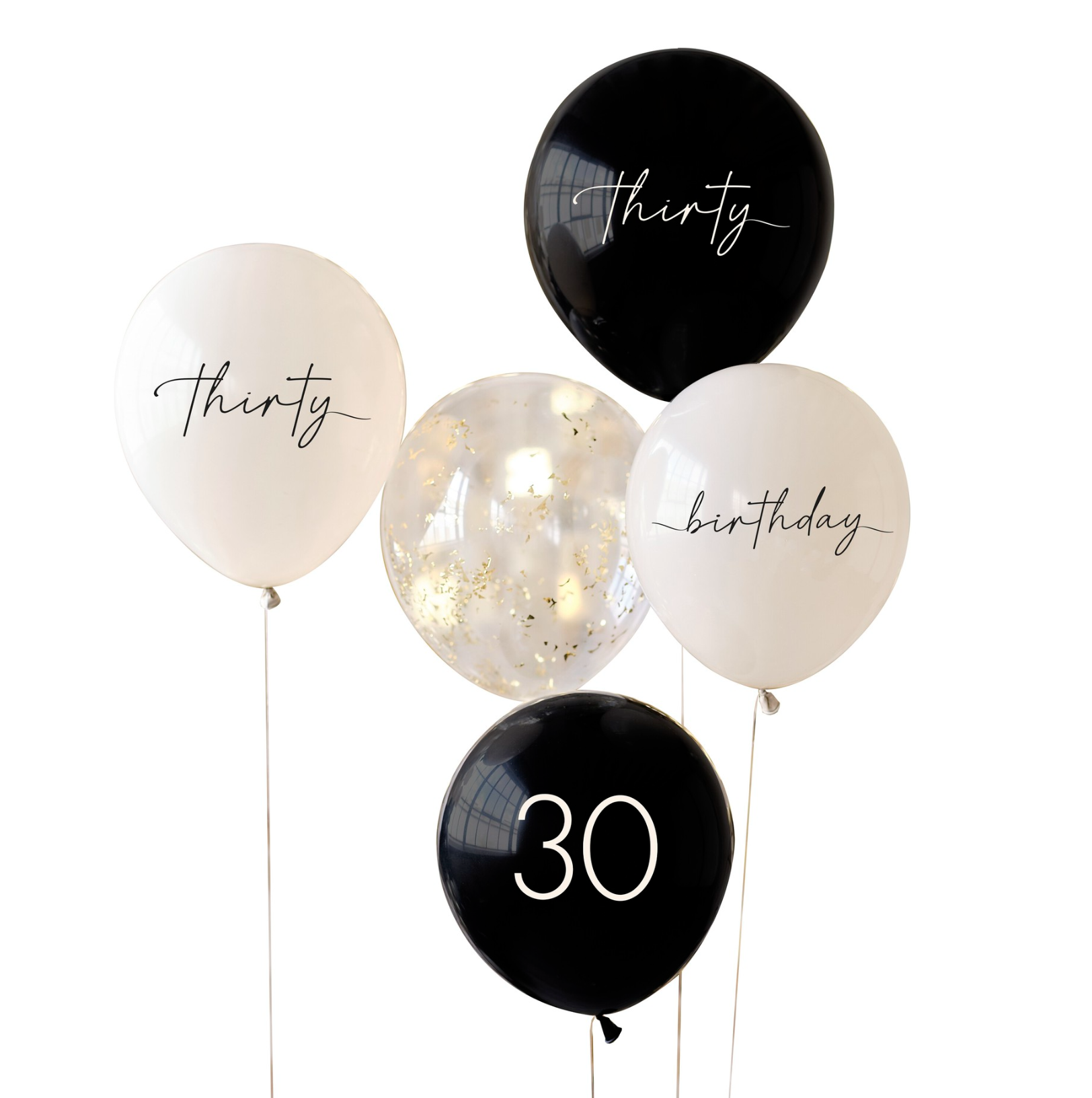 Black, Nude, Cream and Champagne Gold 30th Birthday Party Balloons -  Haflaty Store