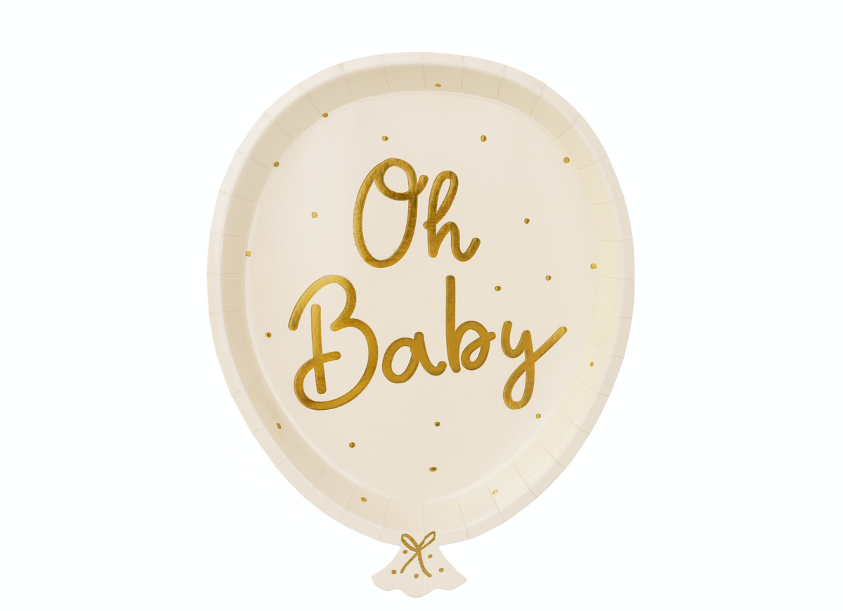 Oh Baby Balloon Shaped Plates  