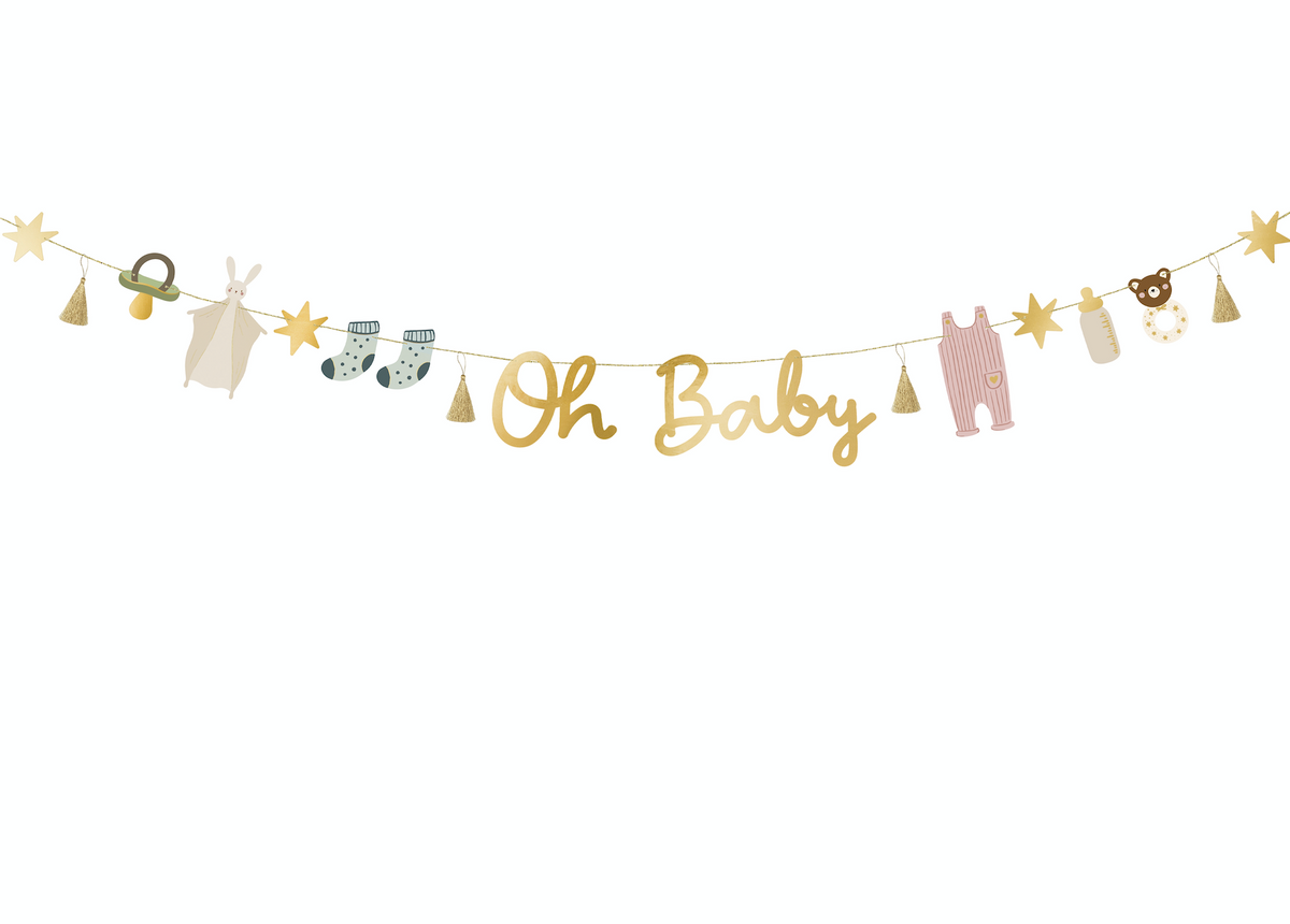 Gold Oh Baby Icon Banner 