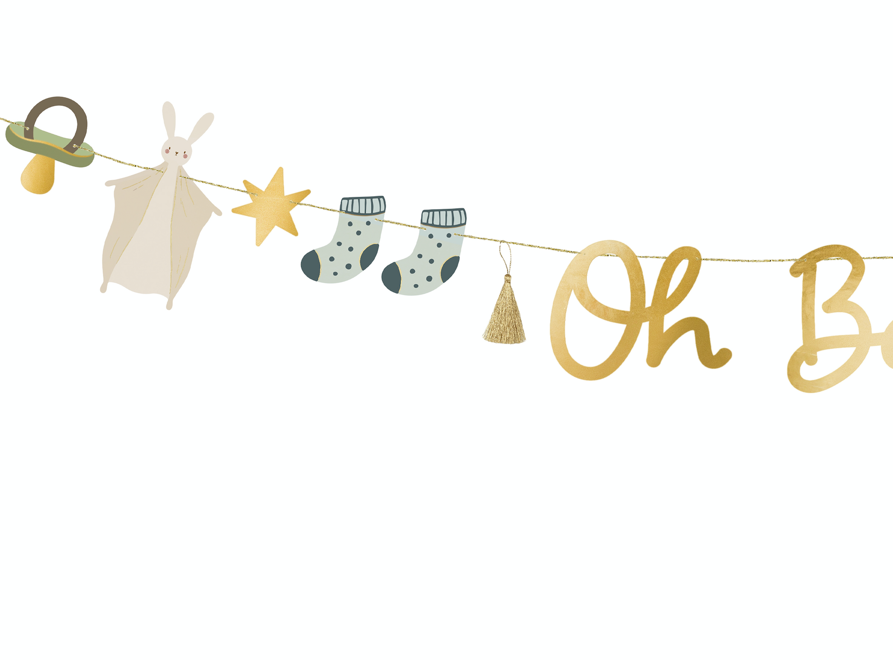 Gold Oh Baby Icon Banner 