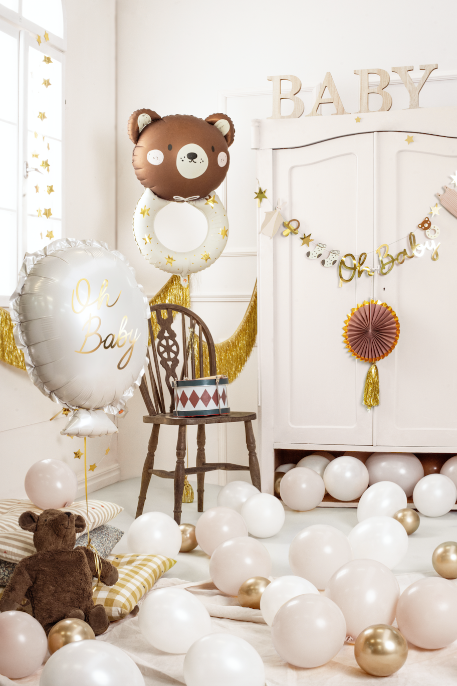 Teddy Bear Rattle Foil Balloon