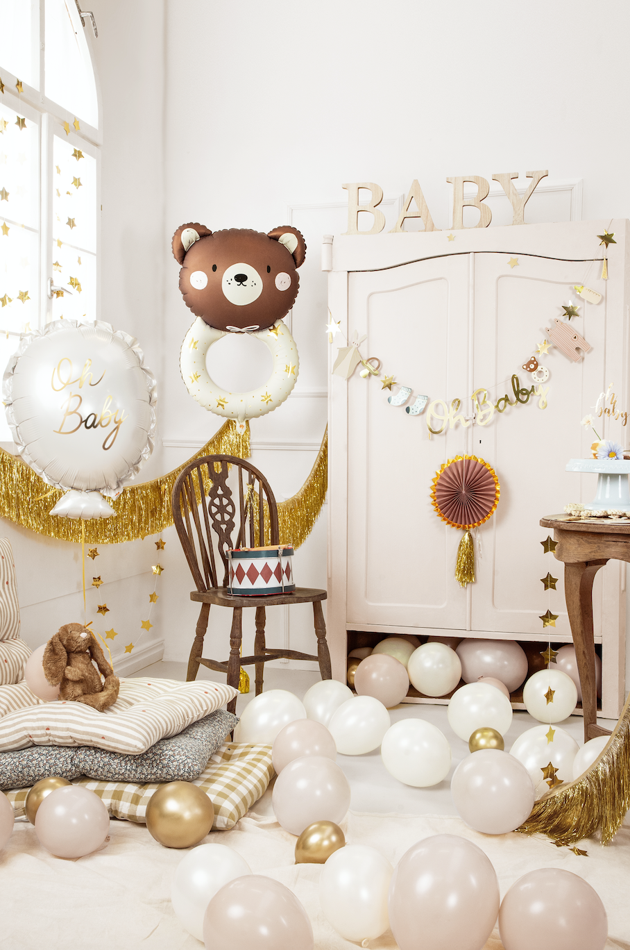Teddy Bear Rattle Foil Balloon
