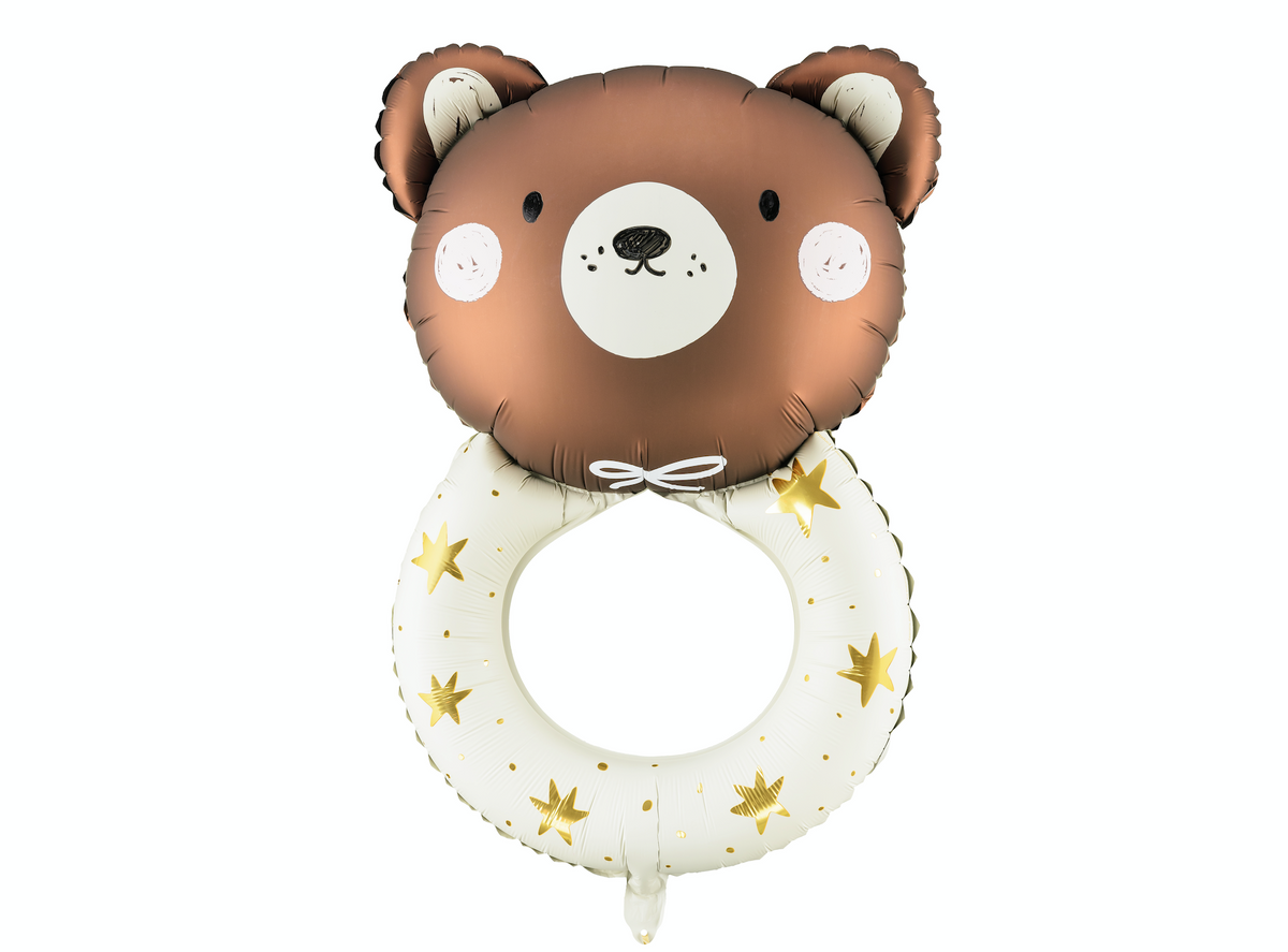 Teddy Bear Rattle Foil Balloon
