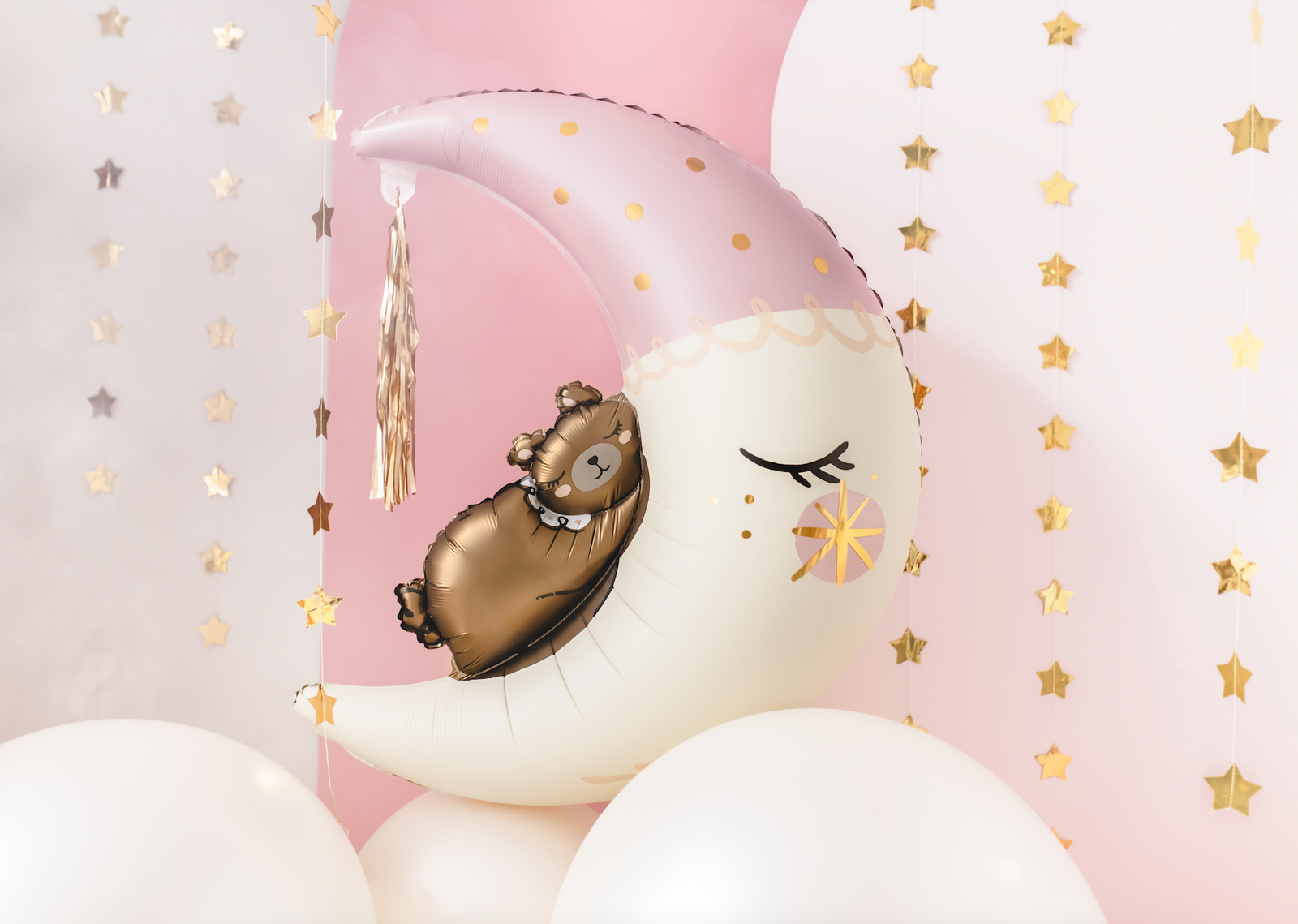 Teddy Bear on the Moon Foil Balloon