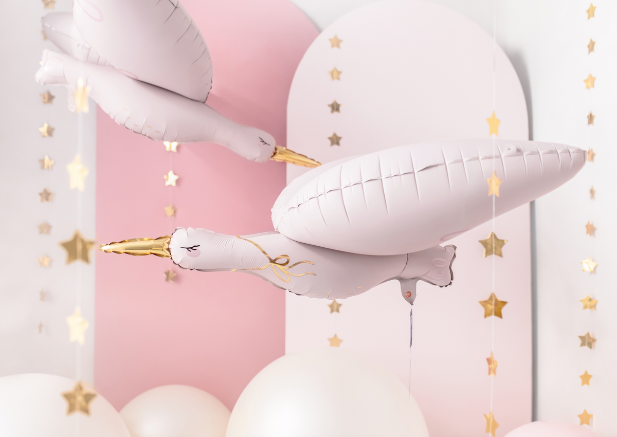Light Pink Stork Foil Balloon 