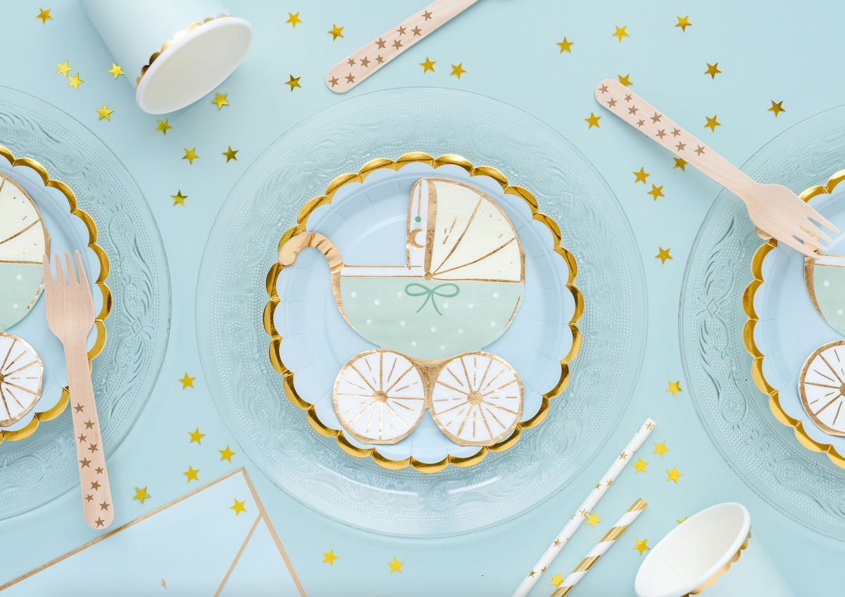 Tiffany Blue Baby Stroller Napkins