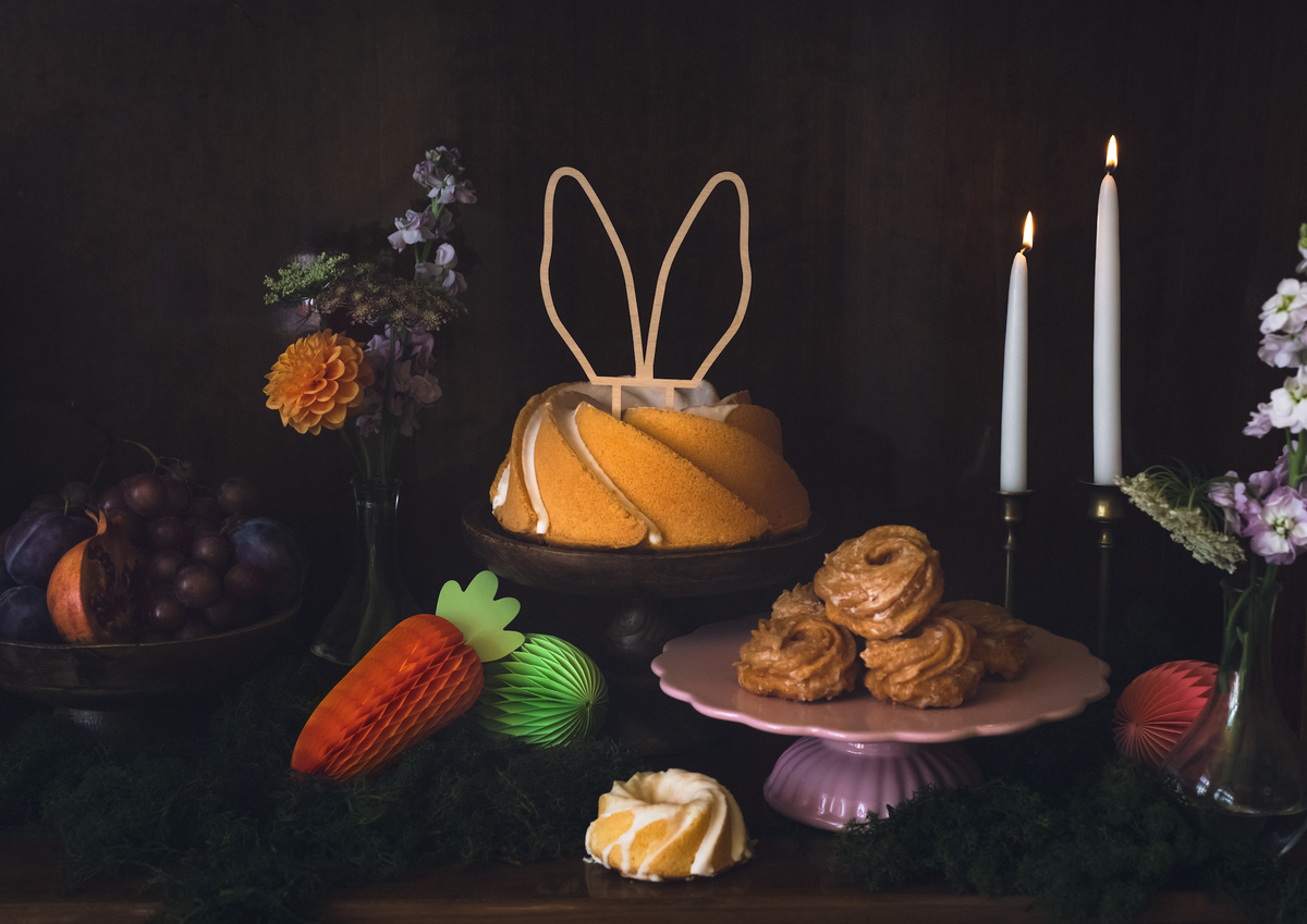 Wooden Cake Topper Bunny Ears 