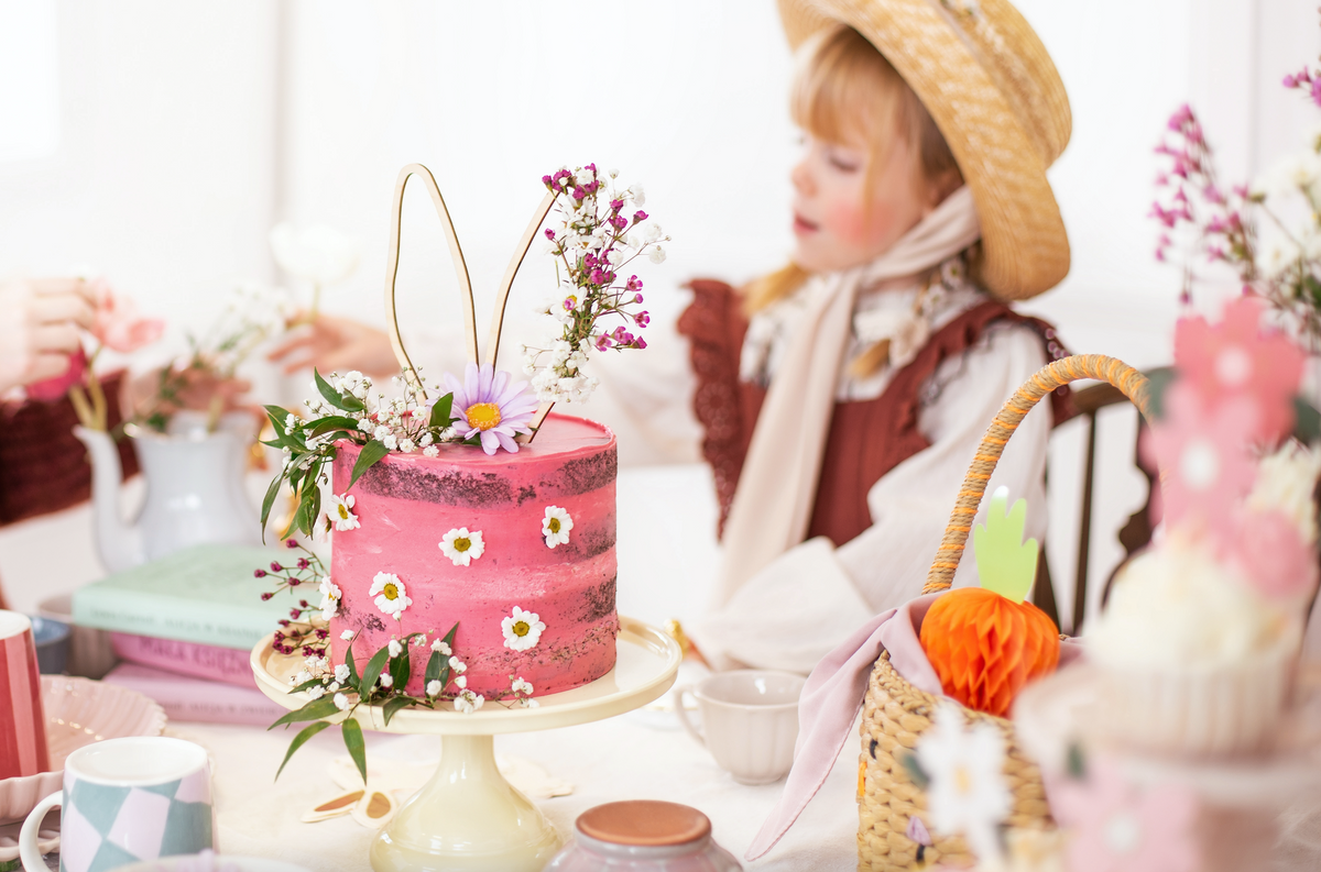 Wooden Cake Topper Bunny Ears 