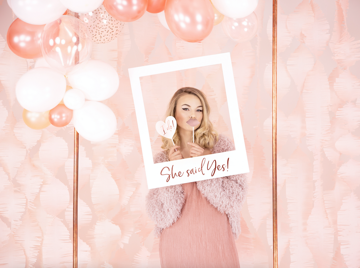 She Said Yes Photo Booth Frame