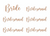 Bride & Bridesmaid Rose Gold Glass Stickers 