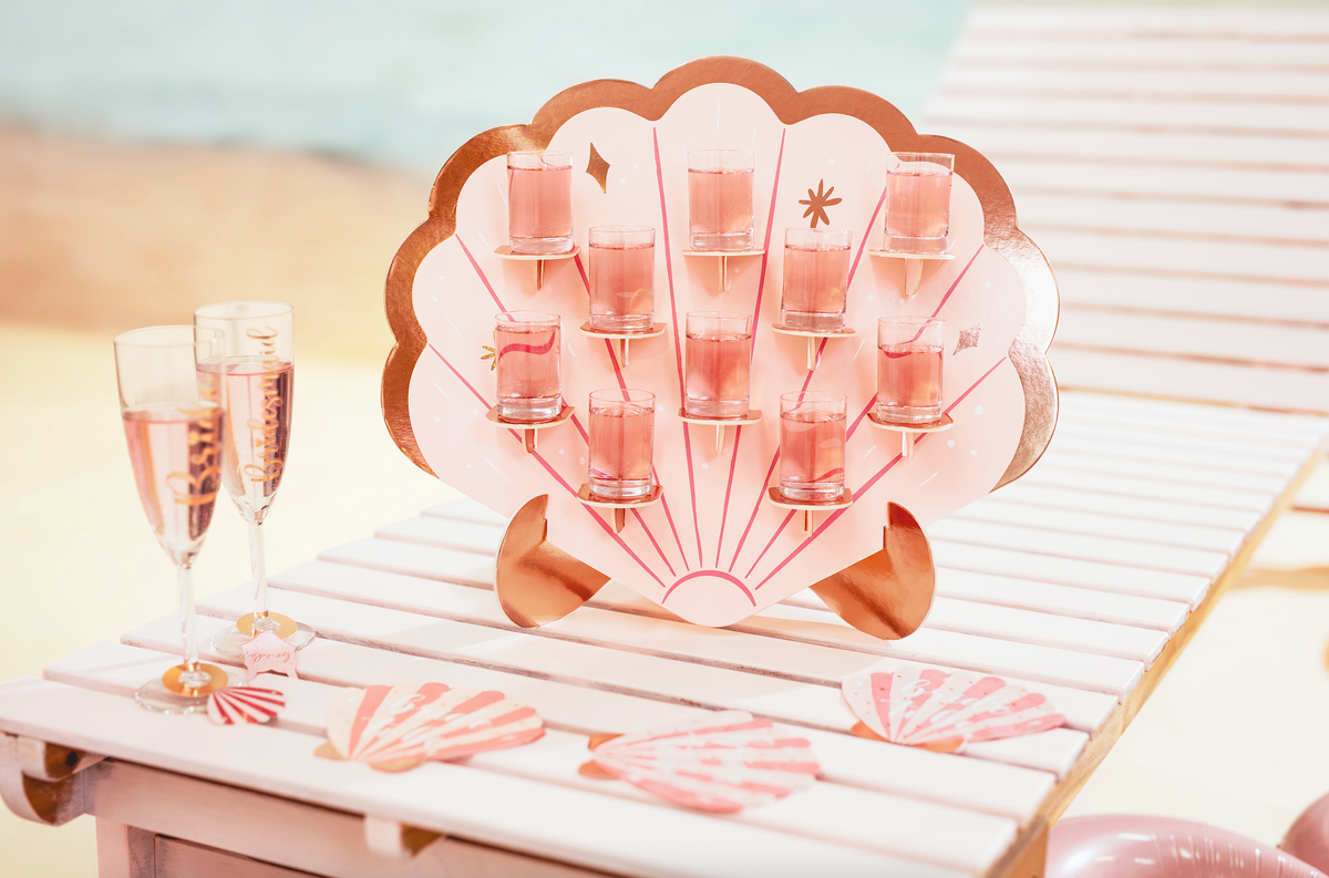 Bride &amp; Bridesmaid Rose Gold Glass Stickers 