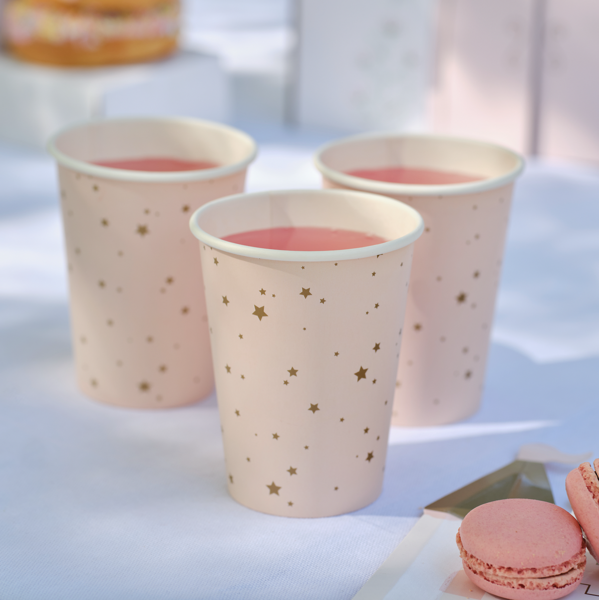 Pink and Gold Star Party Cups