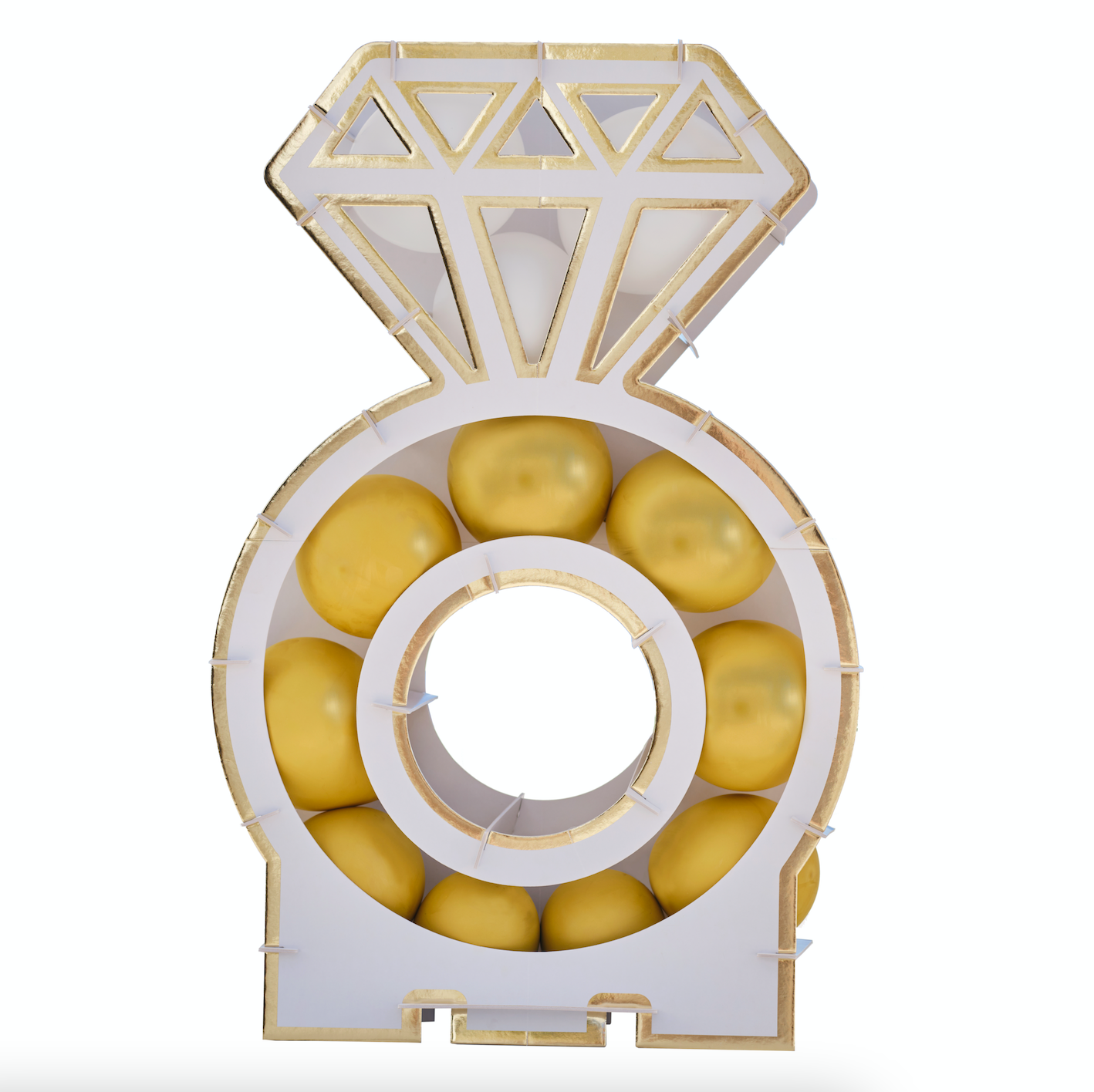 Engagement Ring Balloon Mosaic Stand Decoration