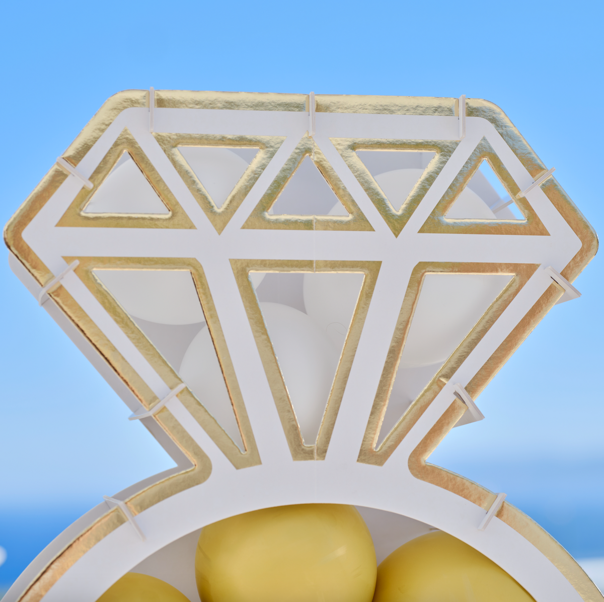 Engagement Ring Balloon Mosaic Stand Decoration