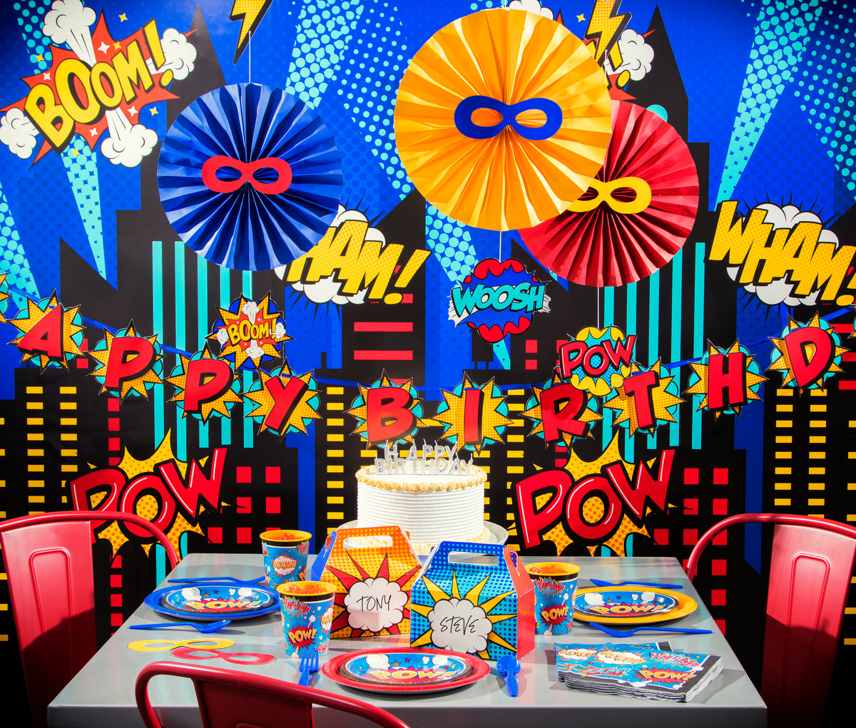 Superhero Slogan Beverage Napkins 