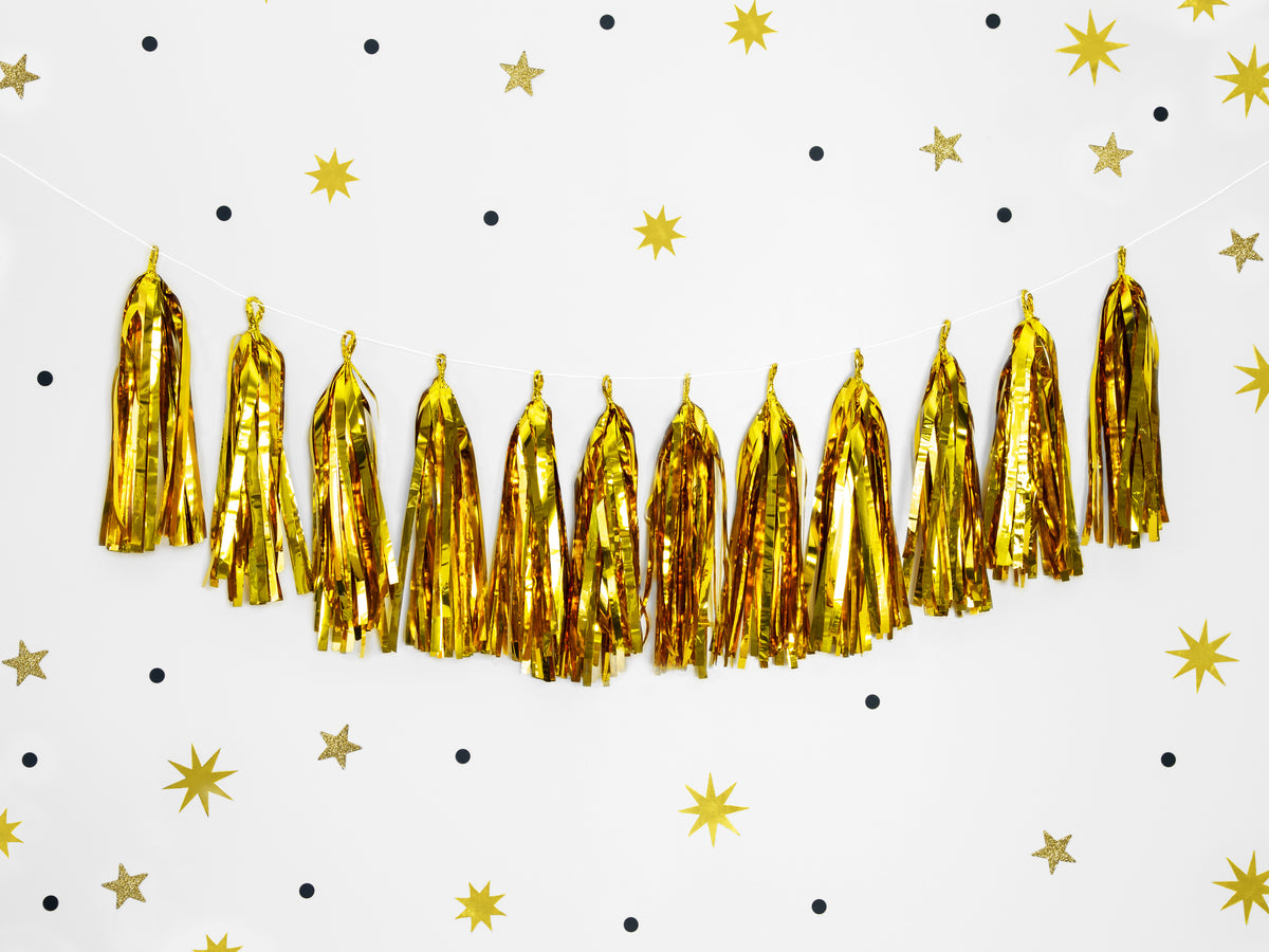 Gold Foiled Tassel Garland