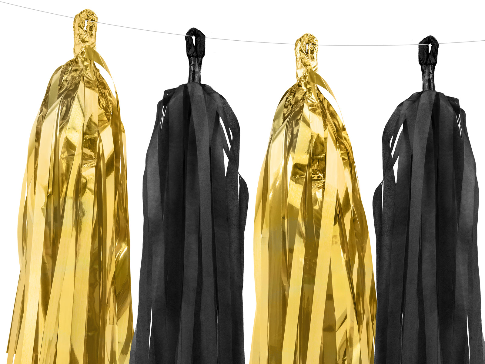 Black & Gold Tassel Garland 