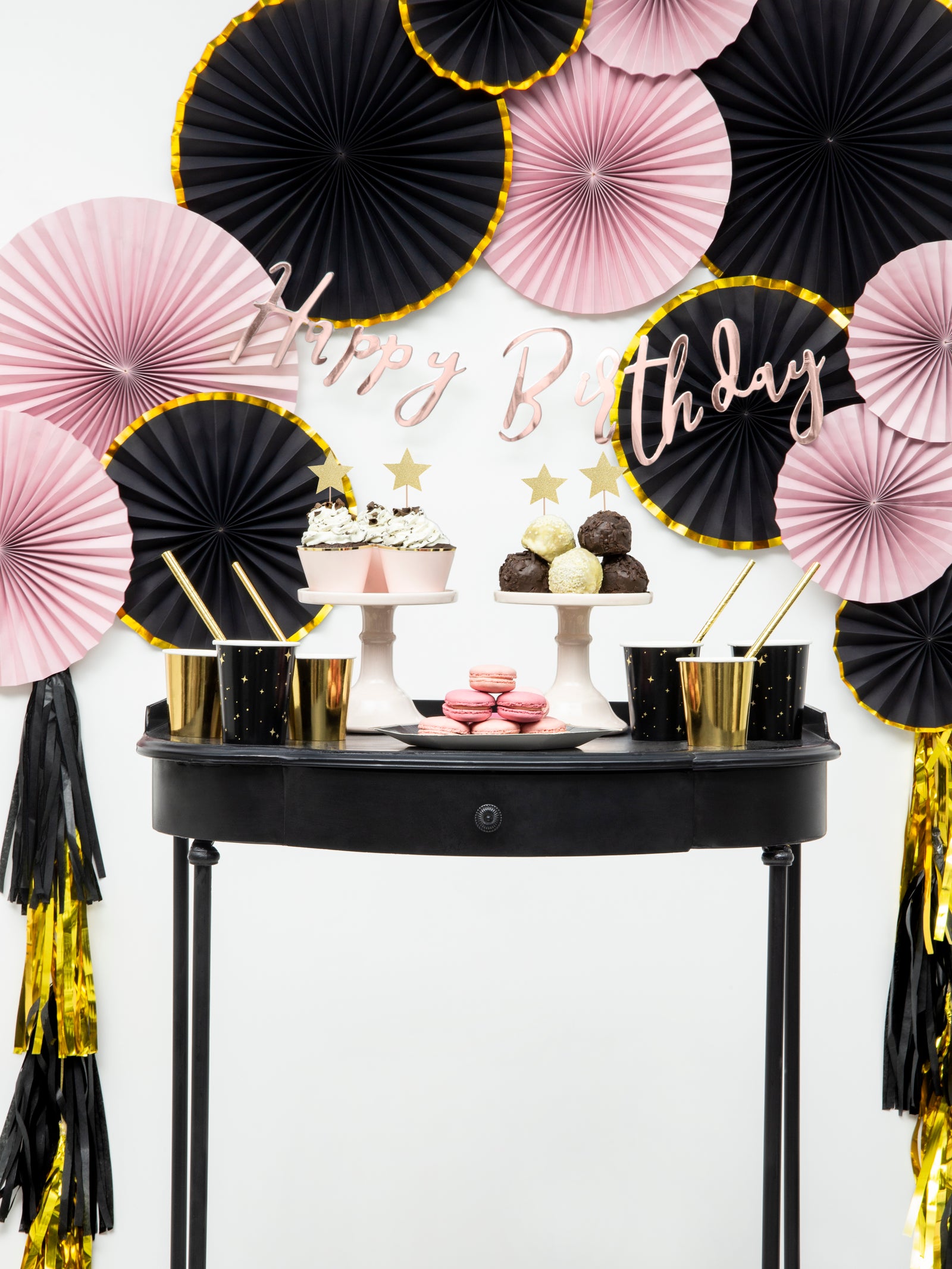 Black & Gold Tassel Garland 