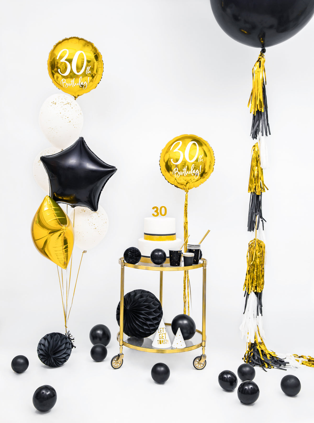 Black &amp; Gold Tassel Garland 