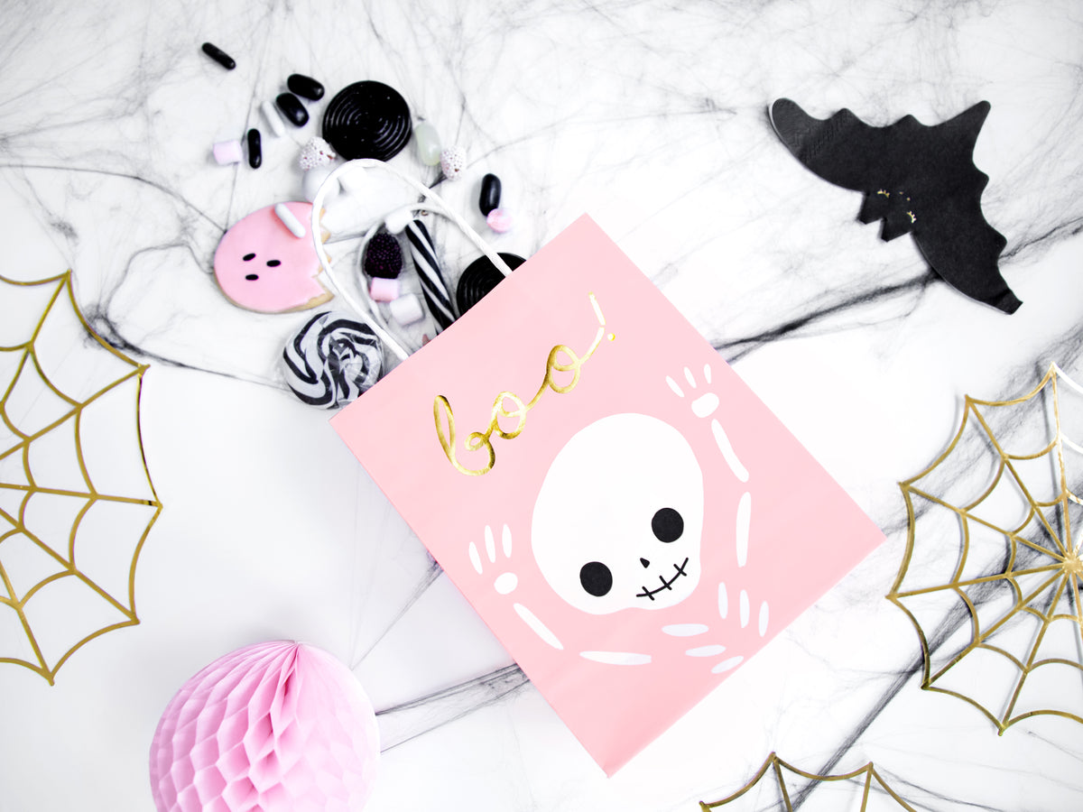 Pink Halloween Boo Gift Bags 