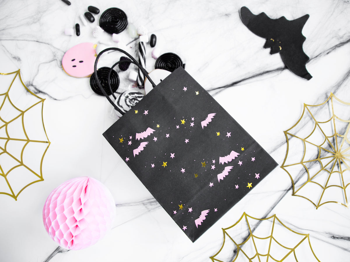 Black Halloween Bats Gift Bags 