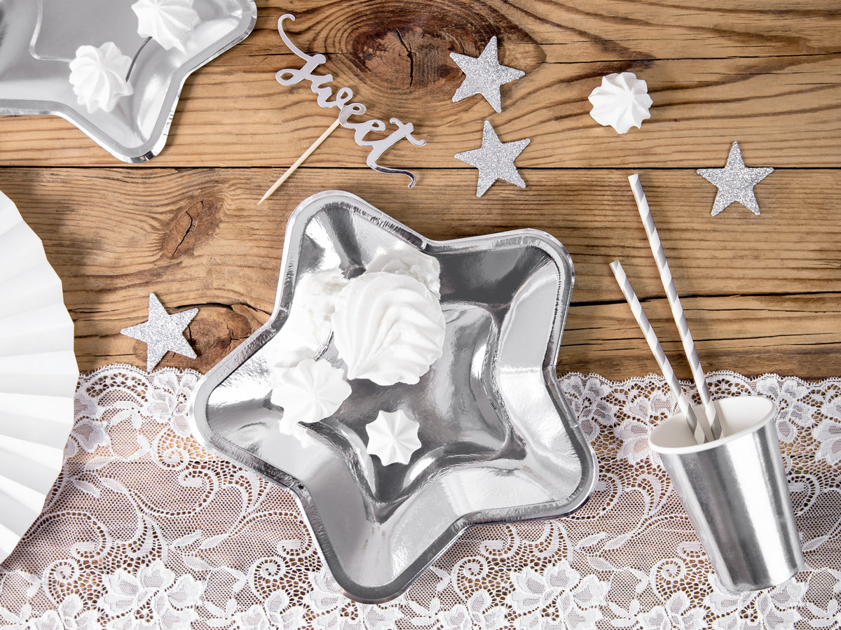 Mini Silver Star Shaped Plates