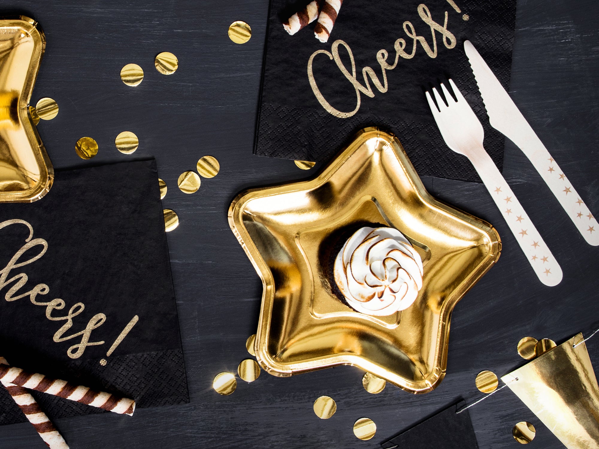 Mini Gold Star Shaped Plates
